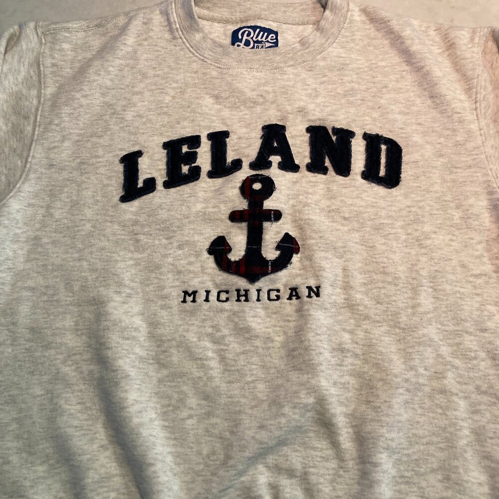 Blue 84 Light grey Sweatshirt Size Small - Leland Michigan
